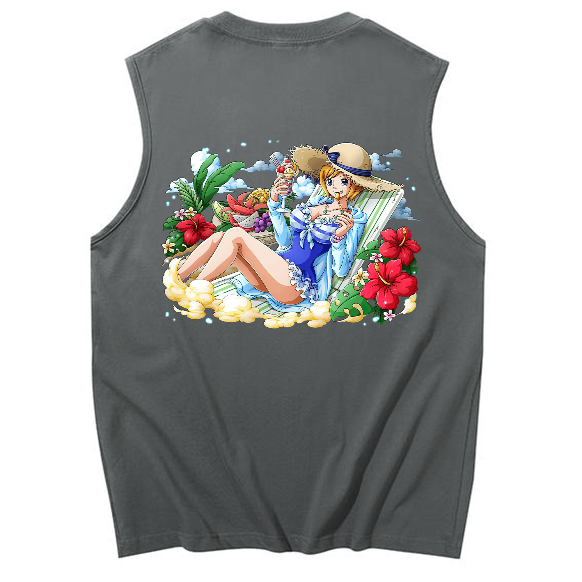 ワンピース ナミ ONE PIECE Nami コットン100％タンクトップ（背面プリント）